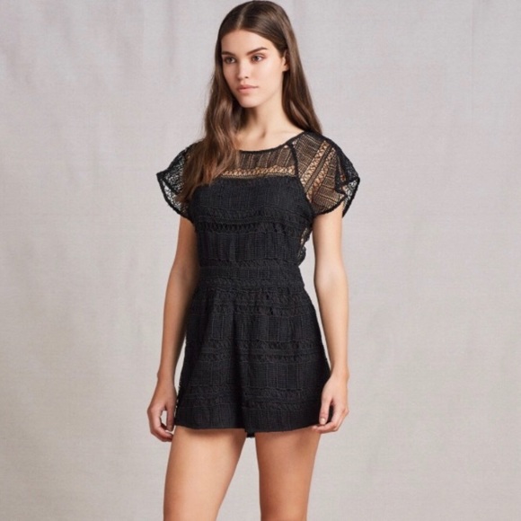 Tularosa Black Brynn Romper, XS - Picture 2 of 11